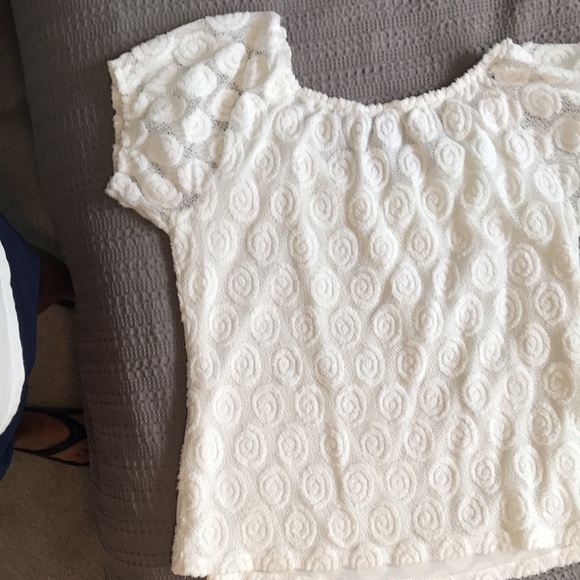 INC lined lace/burnout top - Picture 4 of 4